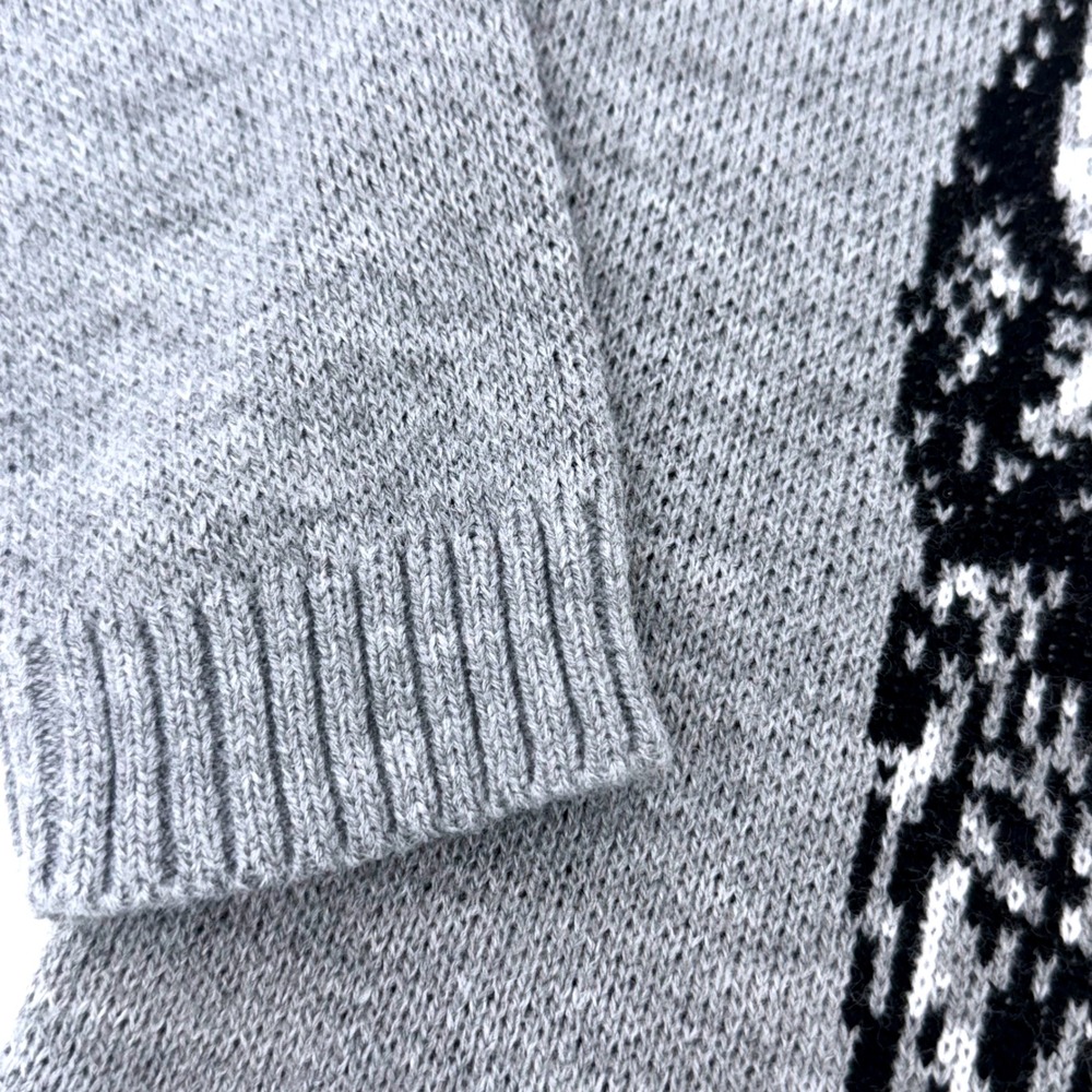 Cotton Emporium Scoop Neck Knit Owl Graphic Sweater Size Small Made in the USA - Picture 3 of 7